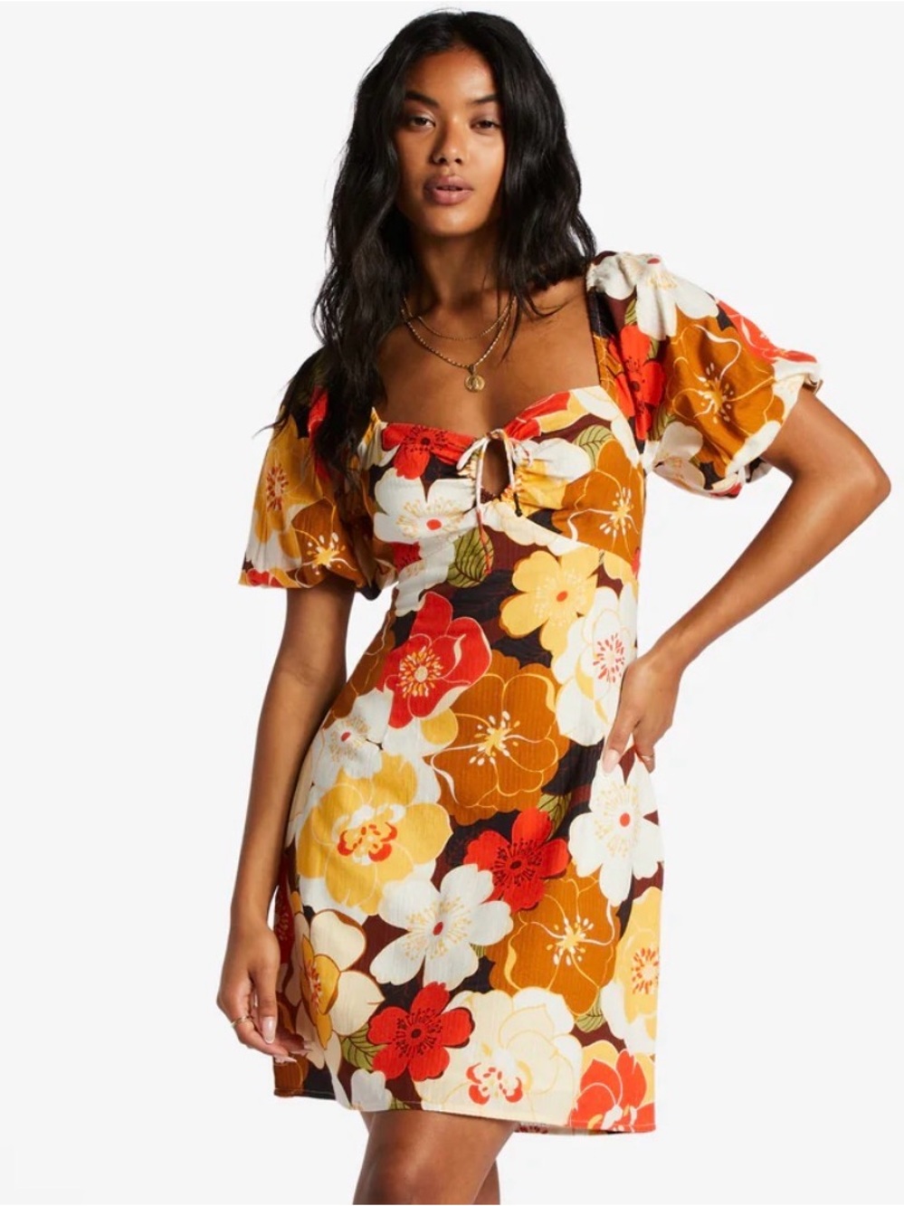 Billabong Shine Bright Floral Mini Dress